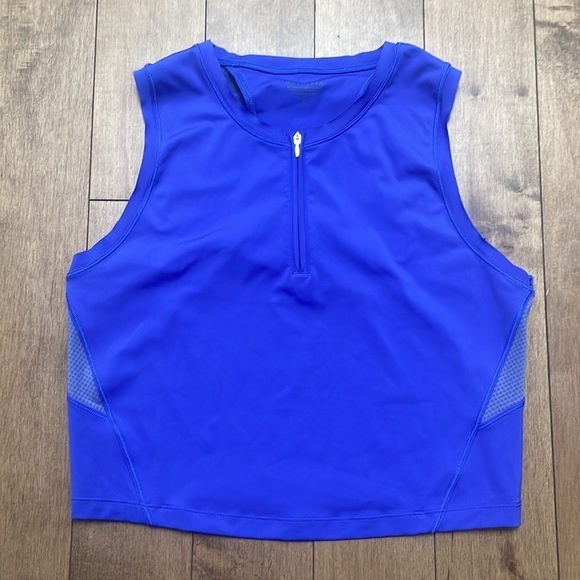 Athleta Blue Advantage Tank Sports crop top Vest blue purple size L - Picture 10 of 11